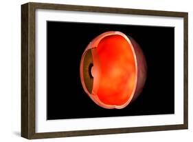 Conceptual Image of Human Eye Cross Section-null-Framed Art Print