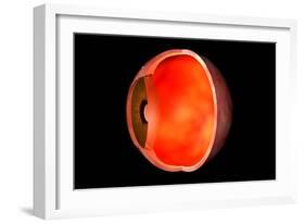 Conceptual Image of Human Eye Cross Section-null-Framed Art Print