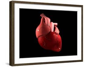 Conceptual Image of Human Heart-null-Framed Art Print