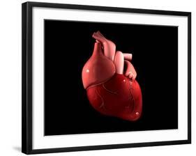 Conceptual Image of Human Heart-null-Framed Art Print