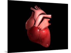 Conceptual Image of Human Heart-null-Mounted Art Print