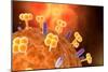 Conceptual Image of Influenza Causing Flu-null-Mounted Premium Giclee Print