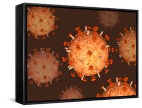 Conceptual Image of Influenza Causing Flu-null-Framed Stretched Canvas