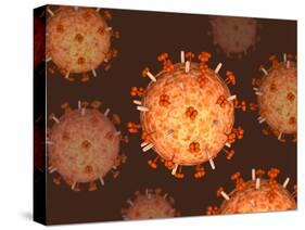 Conceptual Image of Influenza Causing Flu-null-Stretched Canvas