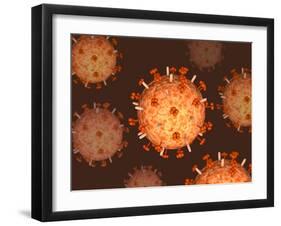 Conceptual Image of Influenza Causing Flu-null-Framed Art Print