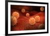 Conceptual Image of Influenza Causing Flu-null-Framed Art Print