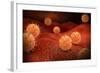 Conceptual Image of Influenza Causing Flu-null-Framed Art Print