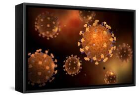 Conceptual Image of Influenza Causing Flu-null-Framed Stretched Canvas