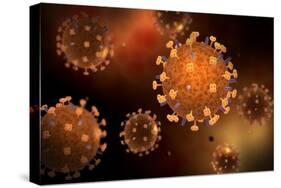 Conceptual Image of Influenza Causing Flu-null-Stretched Canvas