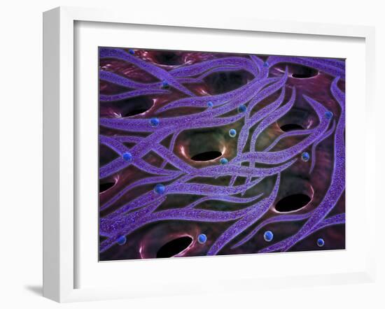 Conceptual Image of Lactobacillus Acidophilus-null-Framed Art Print