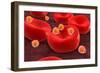 Conceptual Image of Malaria Parasites Within Red Blood Cells-null-Framed Art Print