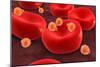 Conceptual Image of Malaria Parasites Within Red Blood Cells-null-Mounted Art Print