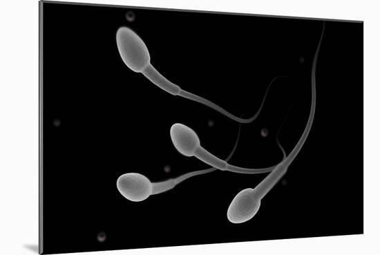 Conceptual Image of Male Sperm-null-Mounted Art Print