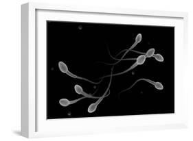 Conceptual Image of Male Sperm-null-Framed Art Print