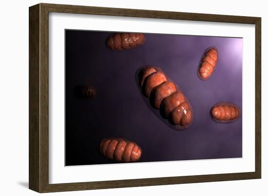 Conceptual Image of Mitochondria-null-Framed Art Print