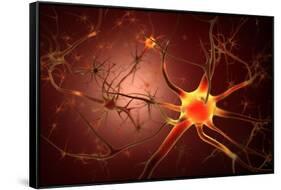 Conceptual Image of Neuron-null-Framed Stretched Canvas