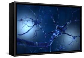 Conceptual Image of Neuron-null-Framed Stretched Canvas