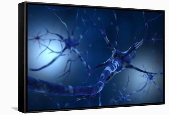 Conceptual Image of Neuron-null-Framed Stretched Canvas