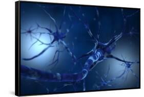 Conceptual Image of Neuron-null-Framed Stretched Canvas