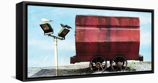 Conceptual Image of Old Railway Truck-Clive Nolan-Framed Stretched Canvas