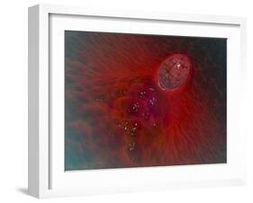 Conceptual Image of Ovulation in Female-null-Framed Art Print