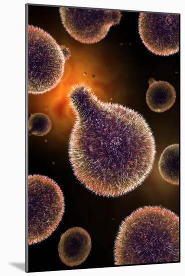 Conceptual Image of Plasmodium Causing Malaria-null-Mounted Art Print