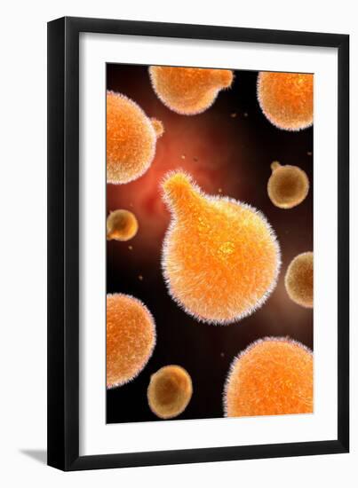 Conceptual Image of Plasmodium Causing Malaria-null-Framed Art Print