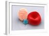 Conceptual Image of Platelet, Red Blood Cell and White Blood Cell-null-Framed Premium Giclee Print