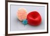 Conceptual Image of Platelet, Red Blood Cell and White Blood Cell-null-Framed Art Print