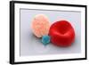 Conceptual Image of Platelet, Red Blood Cell and White Blood Cell-null-Framed Art Print