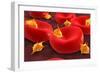 Conceptual Image of Platelets with Red Blood Cells-null-Framed Art Print