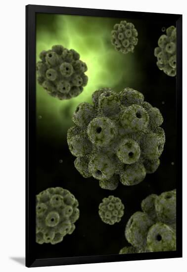 Conceptual Image of Polyomavirus-null-Framed Art Print