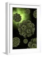 Conceptual Image of Polyomavirus-null-Framed Art Print