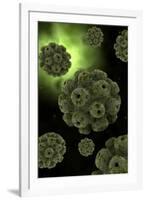 Conceptual Image of Polyomavirus-null-Framed Art Print