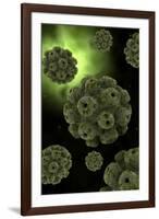 Conceptual Image of Polyomavirus-null-Framed Art Print