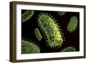 Conceptual Image of Rabies Virus-null-Framed Art Print