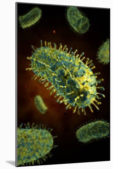 Conceptual Image of Rabies Virus-null-Mounted Art Print