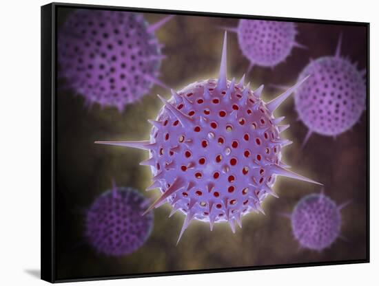 Conceptual Image of Radiolarians with a Skeletal Frame-null-Framed Stretched Canvas