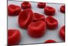 Conceptual Image of Red Blood Cells-null-Mounted Art Print