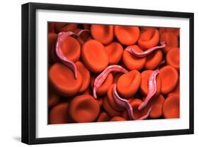 Conceptual Image of Trypanosoma-null-Framed Premium Giclee Print