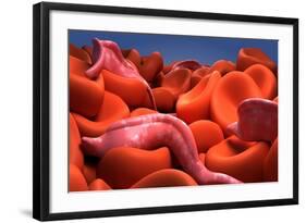 Conceptual Image of Trypanosoma-null-Framed Art Print