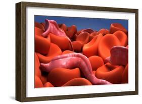 Conceptual Image of Trypanosoma-null-Framed Art Print