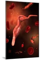 Conceptual Image of Trypanosoma-null-Mounted Art Print