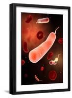 Conceptual Image of Vibrio Cholerae Causing Cholera-null-Framed Art Print