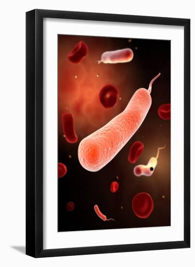 Conceptual Image of Vibrio Cholerae Causing Cholera-null-Framed Art Print