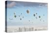 Conceptual Image with Colorful Balloons Flying High in Sky-Sergey Nivens-Stretched Canvas