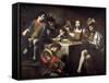 Concert Around the Bas-Relief-Valentin de Boulogne-Framed Stretched Canvas