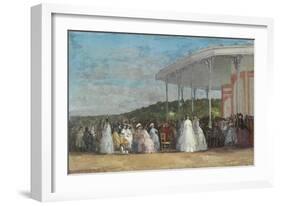 Concert at the Casino of Deauville, 1865-Eugene Louis Boudin-Framed Giclee Print