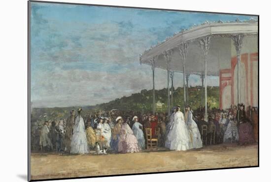 Concert at the Casino of Deauville, 1865-Eugene Louis Boudin-Mounted Giclee Print