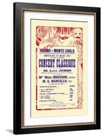 Concert at the Monte Carlo Casino-Alphonse Mucha-Framed Art Print